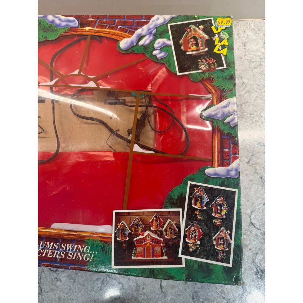 1993 Mr. Christmas Disney Mickey Mouse Clock Shop Animated Musical Display JL - Picture 4 of 7